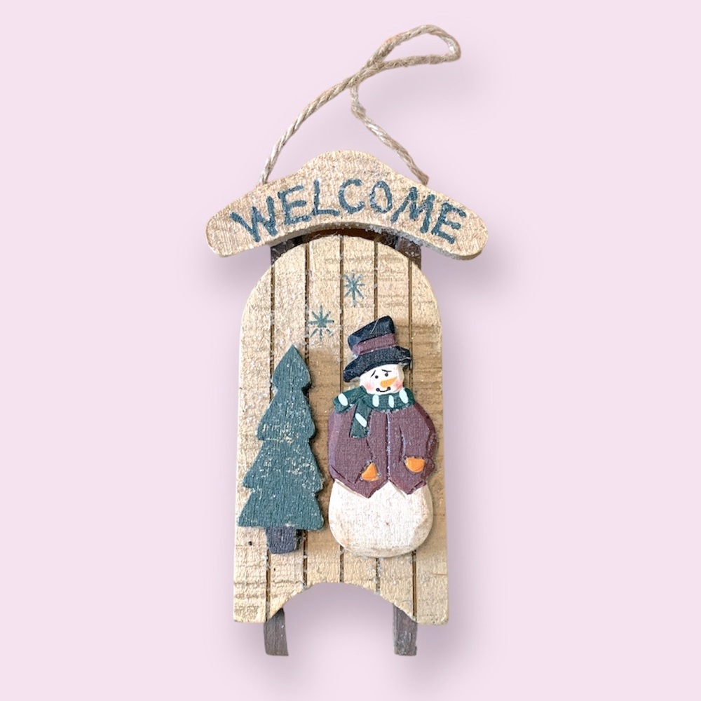 Snowman Holiday Welcome Sign
